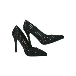 Max no 6  New York Black Studded Pointed Toe Stiletto Heel Pumps 7 designer sexy